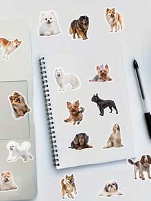 50pcs Dog Breeds Stickers: PET Decorative Stickers Suitable For Notebooks, Pencil Cases, Stationery, Flasks And Guitars; Perfect For Graffiti; Ideal As Party Favours And Gifts; Suitable For Year-Round Use School Supplies - A - View 7