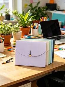 5/1pc Expanding File Folder High Capacity Portable Document Organizer For High School College Students, A4 Paper Holder Multi Pockets Design Perfect For Homework Organizing School Supplies Perfect To Keep Receipt Test Paper Tidy - Multiple Styles - View 6