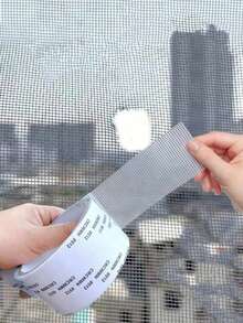1/2 Roll Waterproof Self-Adhesive Window Screen Repair Tape, Anti-Insect Screen Patch, Suitable For Dorm Door/Curtain, Strong Adhesion For Repairing Damaged Window Screen, Black - Random Style - View 3