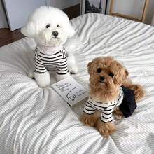 Pet Clothes Striped Simple Breathable Summer Dog Dress For Small Pets - Black and White - View 10