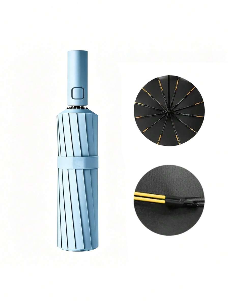 Umbrellas And Rain Hat Umbrellas - Blue - View 1
