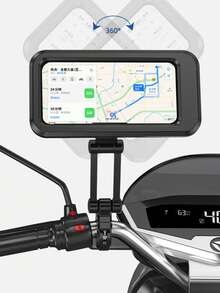 Waterproof Phone Pouch Bicycle Navigation Waterproof Mount Rider Handlebar Mount Electric Motorcycle Handlebar Phone Holder - Multicolor - View 9