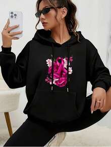 RN - Black With White ECG Graphic And Heartbeat, Nursing Professional Clothing, Hood With Adjustable Drawstring, For Healthcare Professionals In All Seasons. - 駝色 - 查看 1