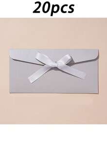 20pcs Colorful Envelopes, Creative Premium European Style Envelopes With Bow, Thickened Pearl Paper, Long Envelopes - Regular Model - View 15