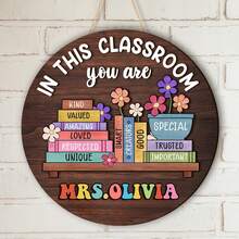 Personalized Wooden Sign, Customized 3D Teacher Name Sign - Personalized Teacher Door Sign And Classroom Decor Nameplate, Back To School And Teacher's Day Gift - C-wooden Ornament D - View 4