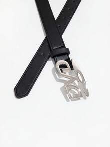 1 buah Sabuk Wanita Y2K dengan Gesper VCD, Sabuk Aksesori Jeans Cocok untuk Aktivitas Sehari-hari - VCD hitam - View 3