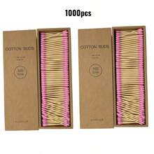1000pcs Natural Bamboo Double-Ended Cotton Swabs - View 8
