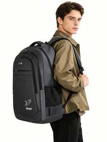 1pc Oxford Cloth Sports Backpack, Large Capacity Fits Laptop And Daily Essentials, Suitable For School, Work And Outdoor Travel, Unisex Essential - Multicolor - View 10