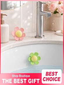 1/6/12pcs Silicone Flower-Shaped Overflow Plugs - Durable And Easy To Install, Suitable For Kitchen And Bathroom Sinks, Prevents Overflow And Clogging, Kitchen Supplies, Kitchen Accessories, Kitchen Tools - Shipped Randomly. - Multicolor - View 4