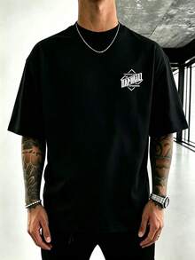 1 Item, Y2K Retro Shirt Men's KAPORAL Retro Urban Hip Hop T-Shirt - Bold Kaporal Print, Soft Breathable 100% Pure Cotton Crew Neck T-Shirt, Casual Short-Sleeved Summer Streetwear Top Suitable For Casual Outfits - Improved Black - View 4