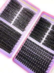 32 Rows 8-18MM C/D Curl Eyelash Book 30D-200D Cartoon Style Eyelash Clusters 0.07 Thickness Pointed Single Eyelash Clusters Suitable For Beginners Single Eyelash Strip Reusable Suitable For Party And Daily DIY - 查看 15