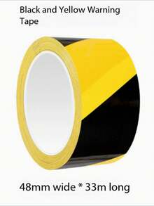 1 Roll Black And Yellow Danger Tape, Designed For Floor Safety Marking, Zebra Stripe Black And Yellow Diagonal Tape, Waterproof Strong Adhesive Warning Floor Marking Tape, With Strong Adhesion, Durability And Excellent Quality, Suitable For Walls, Floors, Tiles, Pipes And Equipment - Multicolor - View 14