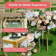10Pcs 23.6'' Tall Gold Metal Flower Stand For Wedding Table Centerpieces Decor - 10*Flower Stands - View 5