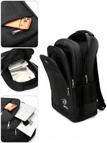 1pc Oxford Cloth Sports Backpack, Large Capacity Fits Laptop And Daily Essentials, Suitable For School, Work And Outdoor Travel, Unisex Essential - Multicolor - View 6
