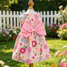 Sweet New Outfit For Your Beloved Pet, Soft Breathable Skin-Friendly Fabric, Spring/Summer New Princess Dress, Suitable For Cats And Dogs, Fashionable Cute Bow Decor, Eye-Catching Essential For Photos And Outings - Pink - View 1