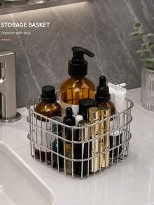 Estante de almacenamiento para baño/Estante de almacenamiento para encimera/Estante de almacenamiento para tocador/Almacenamiento de artículos de tocador/Almacenamiento de productos para el cuidado de la piel - Multicolor - Ver 8