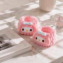 MINISO My Melody 洗臉手腕帶 1 對，柔軟吸水護膚手腕套 - 淺粉色 - 查看 1