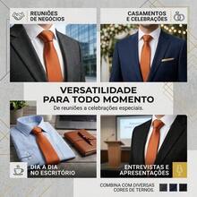 A Matte Twill Tie, A Versatile Tie Suitable For Work, Interviews, And Weddings. - 亮橙色 - 查看 4