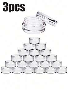 3/10/20/50Pcs Round Empty Jars With Lids, Leak-Proof Portable Storage Containers For Cosmetics, Jewelry & Powder, Travel & Home Use, Holiday Gifts - Clear - View 13