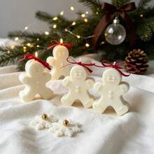 DIY Christmas Snowman Candle Mold, Super Cute Gingerbread Man Mold, Suitable For Making Resin, Gypsum, Candle, Aromatherapy Products, Home Decor, Tabletop Silicone Mold - Snowman Mold - View 3