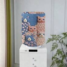 1pc Cute 2D Animal Pattern Water Dispenser Bucket Cover Dustproof Decorative Water Bucket Dispenser Cover Reusable Home Dust Cover - Multicolor - View 9