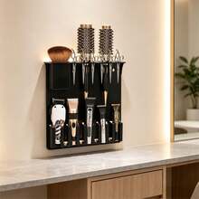 Barber Tool Organizer Storage Rack, Multi-Slot Hair Clipper Scissors Comb Holder, Professional Salon Hair Styling Tool Storage Caddy For Barbershop & Home Use - Multicolor - View 2