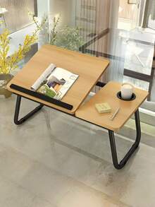 Multifunctional Computer Desk, Bed Desk, Slouchy Desk, Foldable Bedroom Desk, Suitable For Bed, Study, Laptop, Portable Foldable Office Desk, Suitable For Bedroom, Living Room, Outdoor Use, Available In Fixed And Adjustable Height Versions. - Multicolor - View 10