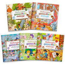 Serie de Desafíos de Juegos Matemáticos Divertidos, Libro de Acertijos Matemáticos y Juegos de Lógica con Números, Patrones y Actividades de Resolución de Problemas, Páginas de Aprendizaje Gamificadas, Diseño de Ilustraciones Coloridas, Múltiples Temas Disponibles - Divertidos retos en juegos de matemáticas. - Ver 3