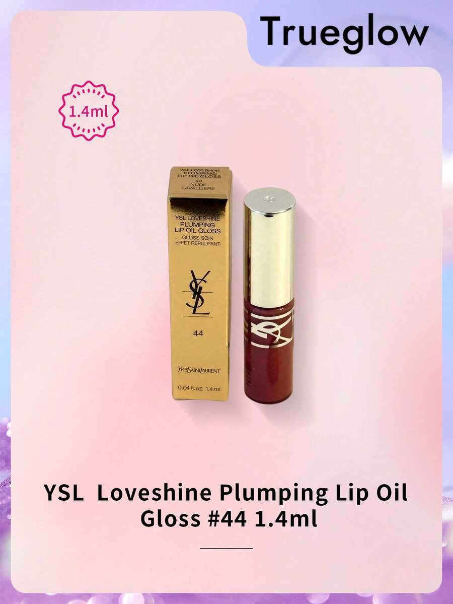 YSL Yves Saint Laurent Loveshine 豐唇護唇油亮唇釉 #44 裸色 Lavallière 1.4ml 迷你試用裝 24小時保濕 不黏膩 玻璃光澤 玻尿酸 豐唇護理 便攜樣品 唇部彩妝 - #44 - 查看 1