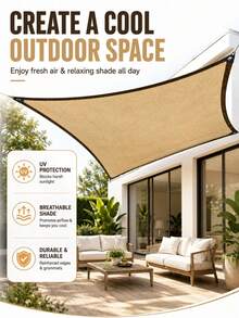1pc UV Protection Shade Net With Eyelets, 7 Sizes Available, Durable & Tear-Resistant, Easy To Install On Balcony, Patio And Swimming Pool, Provides Excellent Shade, Shelter And Privacy Protection - Multicolor - View 6