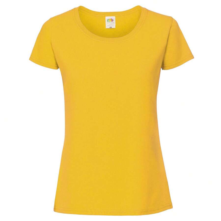 Fruit Of The Loom Womens/Ladies Fit Ringspun Premium Tshirt - Sunflower - View 1