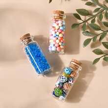 10/20/30/50pcs Mini Transparent Glass Jars, 0.34oz (Approx. 10ml) Capacity With Cork Stopper - Suitable For DIY Crafts, Wedding Decor And Party Favors | Hand Wash Only, Oval Transparent Bottle, Decorative Bottle - A - View 4