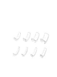 8 Peças Ajustadores de Anel de Silicone Transparentes e Invisíveis, Redutor de Tamanho de Anel Antiderrapante e Antiqueda, Protetor de Anel Confortável para Anéis de Casamento Soltos de Casal com Diamante, Ferramenta Portátil DIY de Joias para Viagem e Volta às Aulas - B - Visão 11