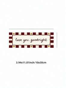 1pc Frameless "Love You, Goodnight!" Plaid Star Banner Canvas Wall Art - Hallway Door Decor, Apartment, Living Room, Dorm Room Fantasy Bedtime Quote Print, Modern Home Decor, Bedroom Room Decoration, Wall Print, Best Gift Choice - Cartoon - View 10