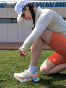 Adidas ADIZERO ADIOS PRO 4 轻便缓震休闲户外跑步鞋 KH6360，男女通用 - 亮白/深黃/天藍 - 查看 5