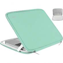 14 Inch Laptop Sleeve, Upgraded Wear-Resistant Shockproof Flip Cover Business Handbag, Fits 14-Inch Laptops - Light Blue - View 2