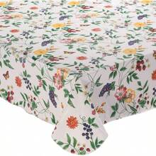 Mantel de vinilo jardn encantado con interior o exterior de franela - Redonda, 177,8 cm - Ver 1