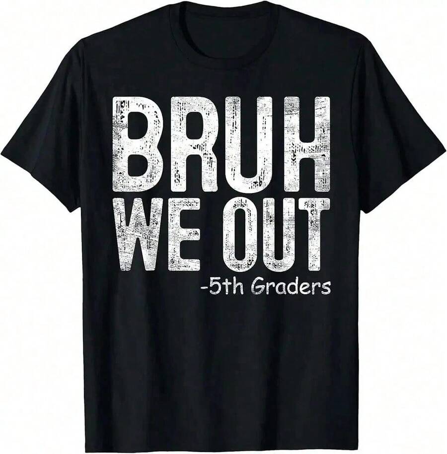 We Out 5th Graders Fifth Grade Graduation Class Of 2026 T-Shirt - Black - View 1
