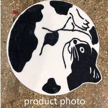 1pc Black & White Milk Cat Rug, Thickened Carpet, Decorative Rug, Bedroom Decor, Small Rug, Carpet, Home Decor, Living Room Carpet, Small Living Room Rug, Bedroom Rug, Living Room Home Decor, Outdoor Rug, Washable Rug, Graduation Gift - Multicolor - View 9