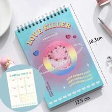 2024 Weekly Planner, A5 Planning Notebook, 52-Week Time Management Notebook, Student Office Supplies, Schedule Planning Notebook - Pink - View 11