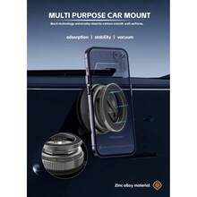Strong Magnetic Car Phone Holder 360° Rotating Foldable Vacuum Suction Cup Mount - Multicolor - View 2