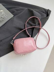 Este nuevo bolso cuadrado con forma de manzana presenta un asa de perla y un diseño único, lo que lo convierte en un regalo perfecto para adolescentes. - Multicolor - Ver 10
