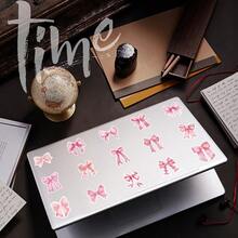 100pcs Bow Stickers For Phone Case, Laptop, Scooter, Suitcase, Guitar School Supplies - 100 PCS - View 7