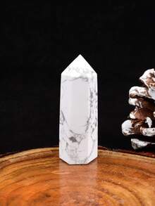 1件天然水晶白色綠松石尖柱形療癒石 六角方尖石棒 療癒裝飾品 - 白松石 - 查看 24