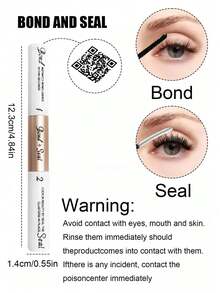 5ml Black Eyelash Adhesive + 5ml Clear Sealant - Eyelash Extensions, Strong Hold, 48-Hour Duration, For DIY Eyelash Application - 2-In-1 - Multicolor - View 6