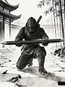 Samurai Stifthalter, coole Schreibtischdekoration, Schreibtisch-Stiftaufbewahrungsständer, geeignet für Kugelschreiber, Füllfederhalter, Bleistifte und andere Schreibwaren, Statue, Geschenk für Freunde und Kollegen - A - Übersicht 3