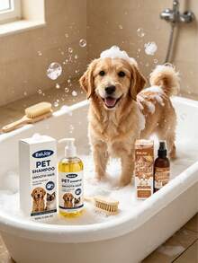 Pet Coconut Oil Shampoo Gentle Cleansing Pet Fur Softening Clean Refreshing Shiny Moisturizing, Pet Fur Care Oil Gentle Softening Cat Dog Fur Natural Fluffy Smooth Nourishing Spray, Coconut Oil, Dog Shampoo, Cat Fur Care, - Pet Hair Cleaning and Care - View 4