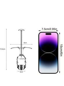 1pc Stainless Steel Fruit Pitter, Handheld Olive Pitter, Easy Push Pitting Tool, Suitable For Restaurant And Home Use Kitchen Gadget - Multicolor - View 5