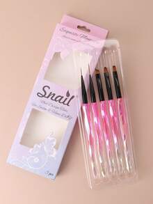 Gradient Diamond Twist Nail Art Brush Set With Exquisite Color Box Packaging, Multiple Color Handle Options, 3pcs / 5pcs Dual Specifications, Nylon Bristle Painting Light Therapy Nail Art Tool - Multicolor - View 18