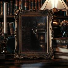 1pc Frameless Dark Academia Book Lover Gift Vintage Library Art Victorian Romantic Wall Poster Print For Apartment Living Room Bedroom Dorm Decor, Room Decor, Prints For Wall, Vintage Decor - Books - View 2